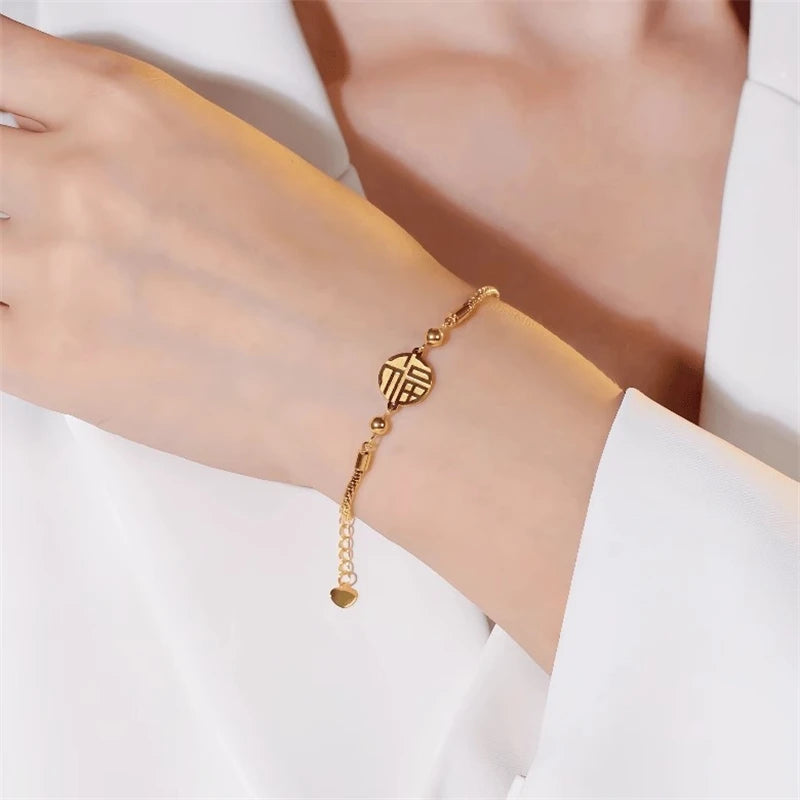 Flower Brass Bracelet