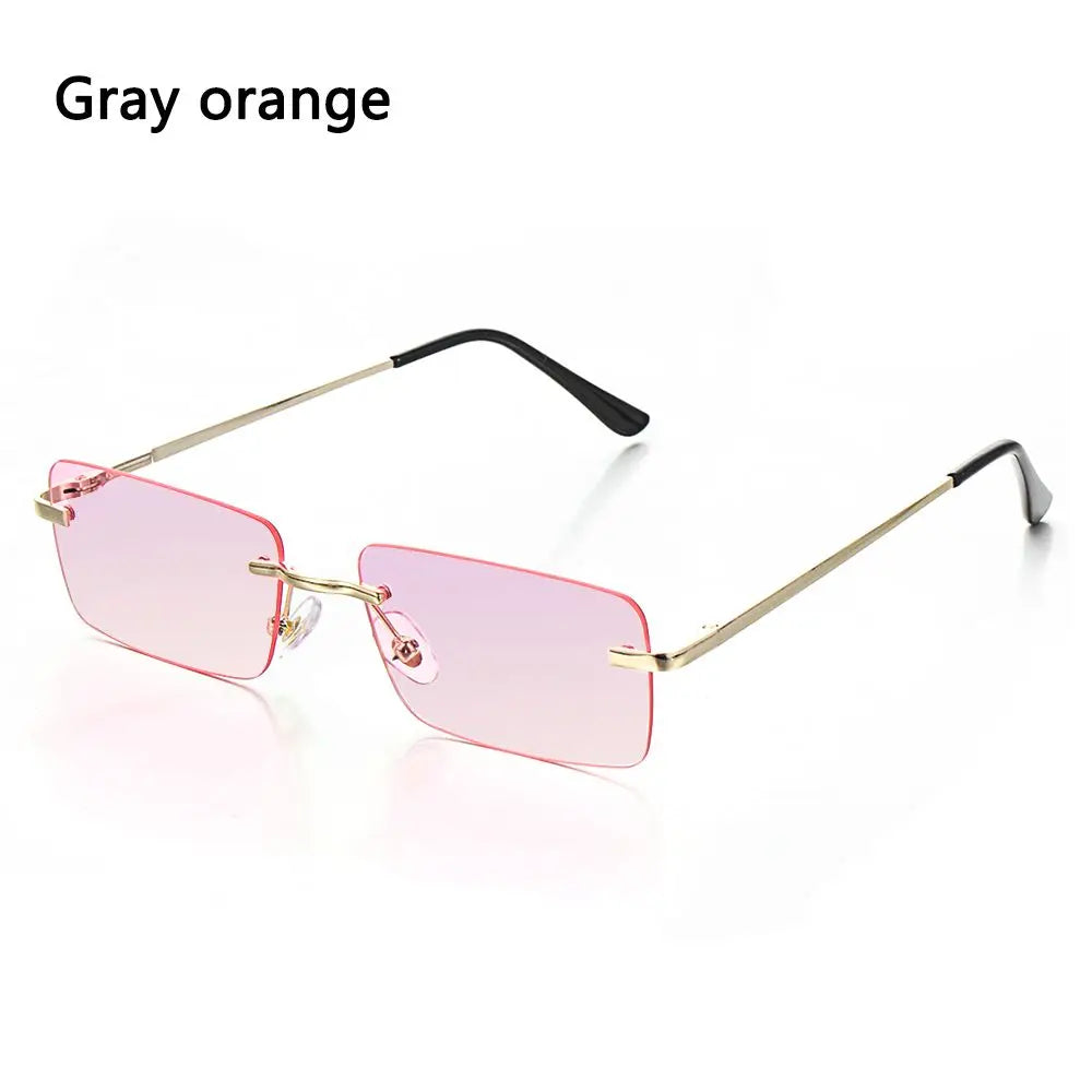 Rimless Rectangle Sun Glasses