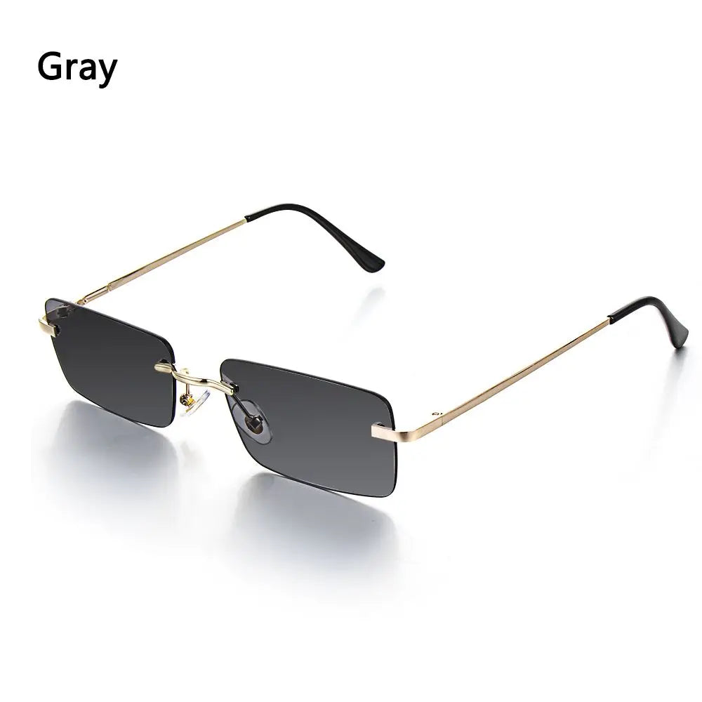 Rimless Rectangle Sun Glasses