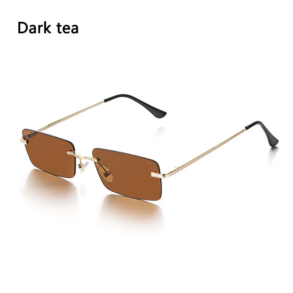 Rimless Rectangle Sun Glasses