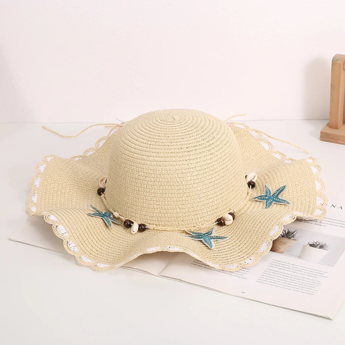 Wide-Brimmed Straw Hat