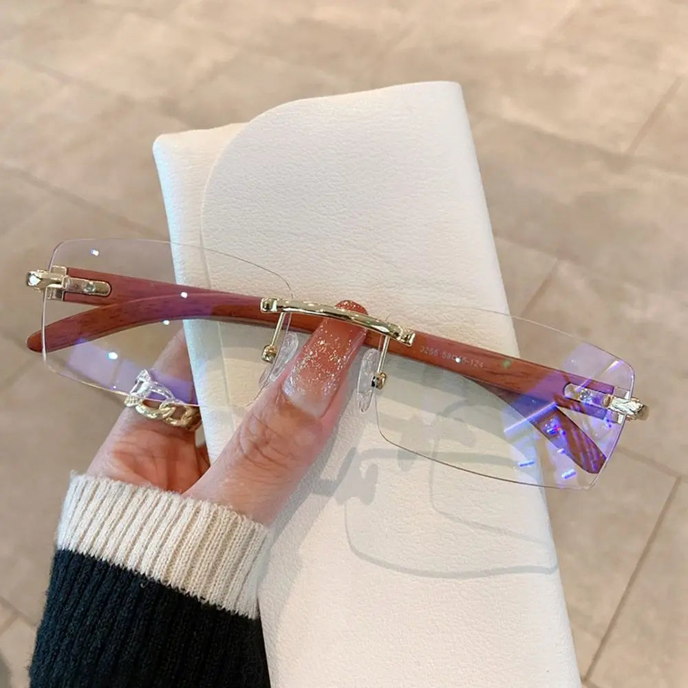 Rimless Rectangle Sun Glasses