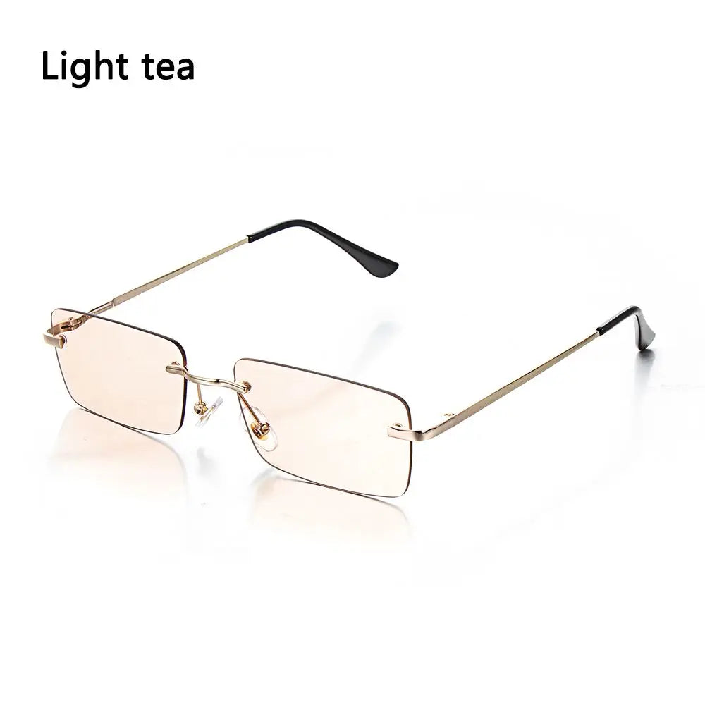 Rimless Rectangle Sun Glasses