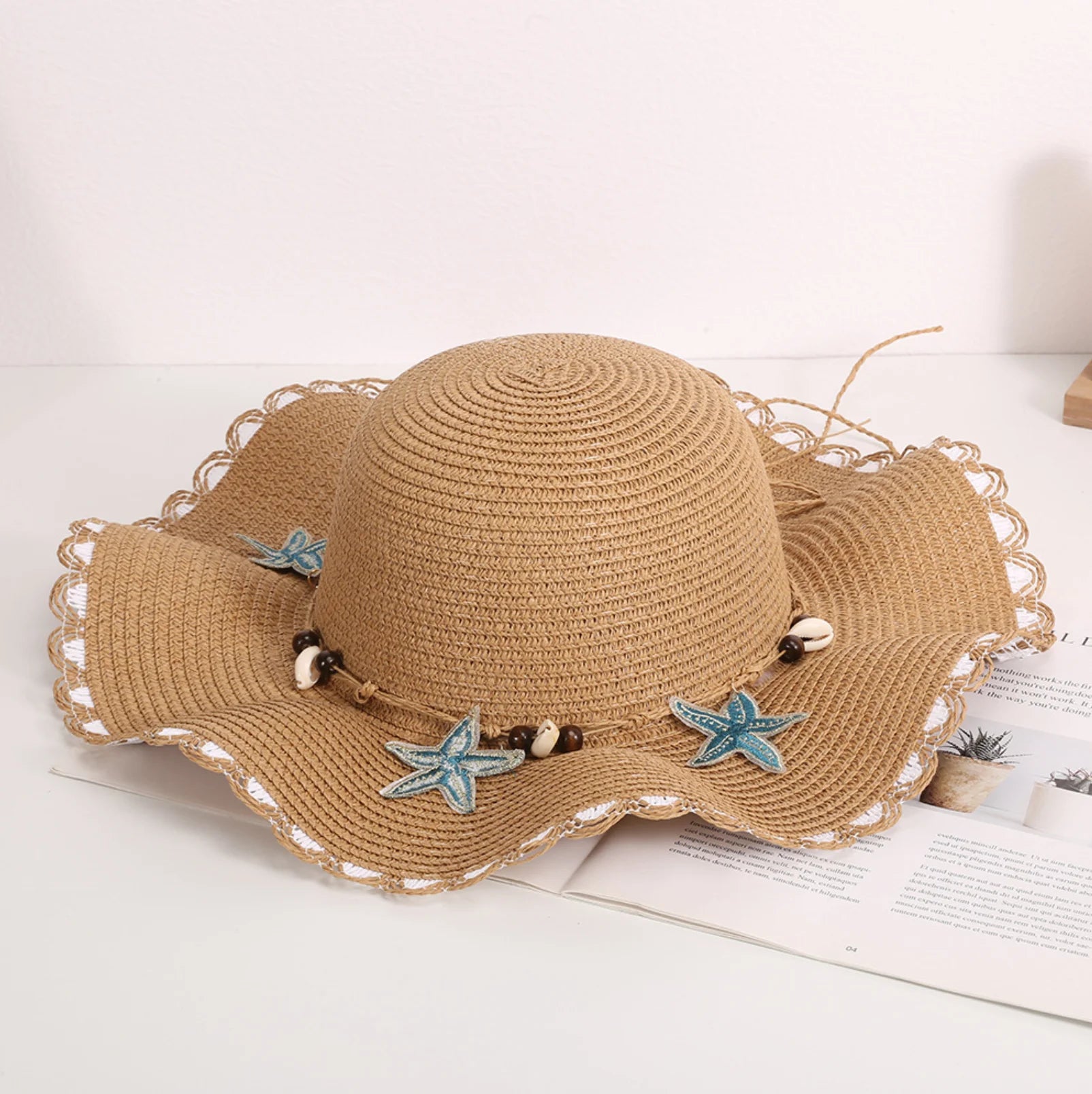 Wide-Brimmed Straw Hat