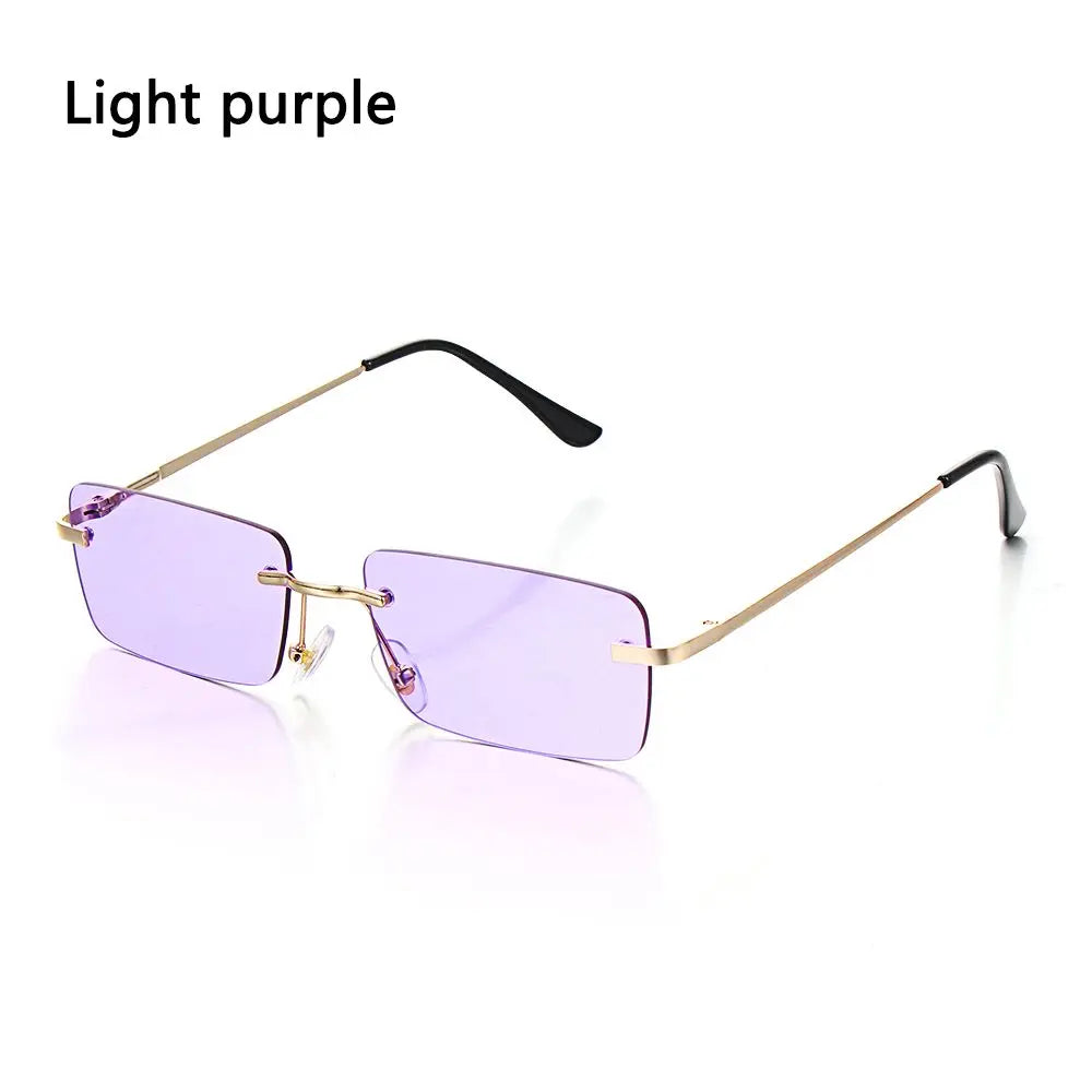 Rimless Rectangle Sun Glasses