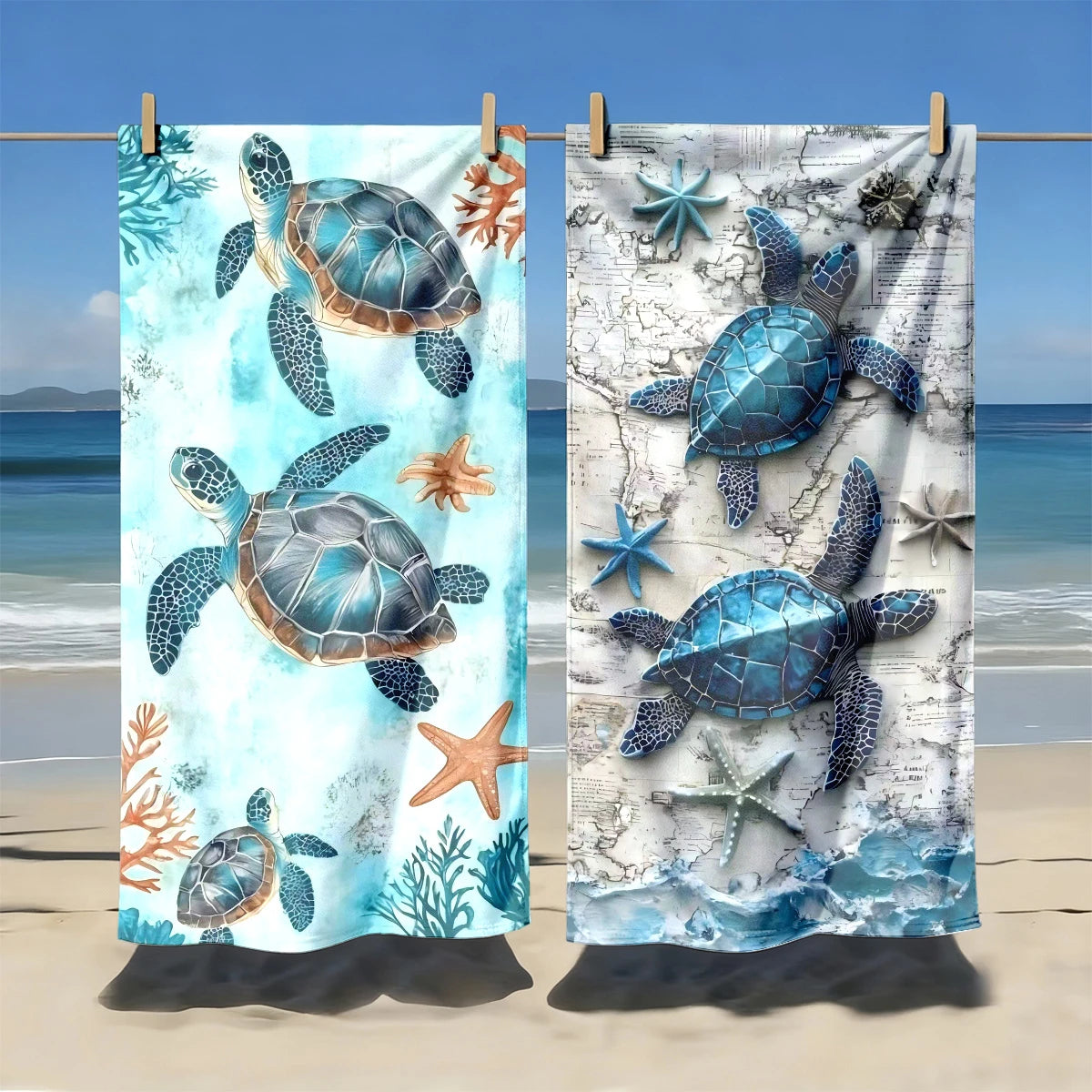 2pcs Summer Beach Towels