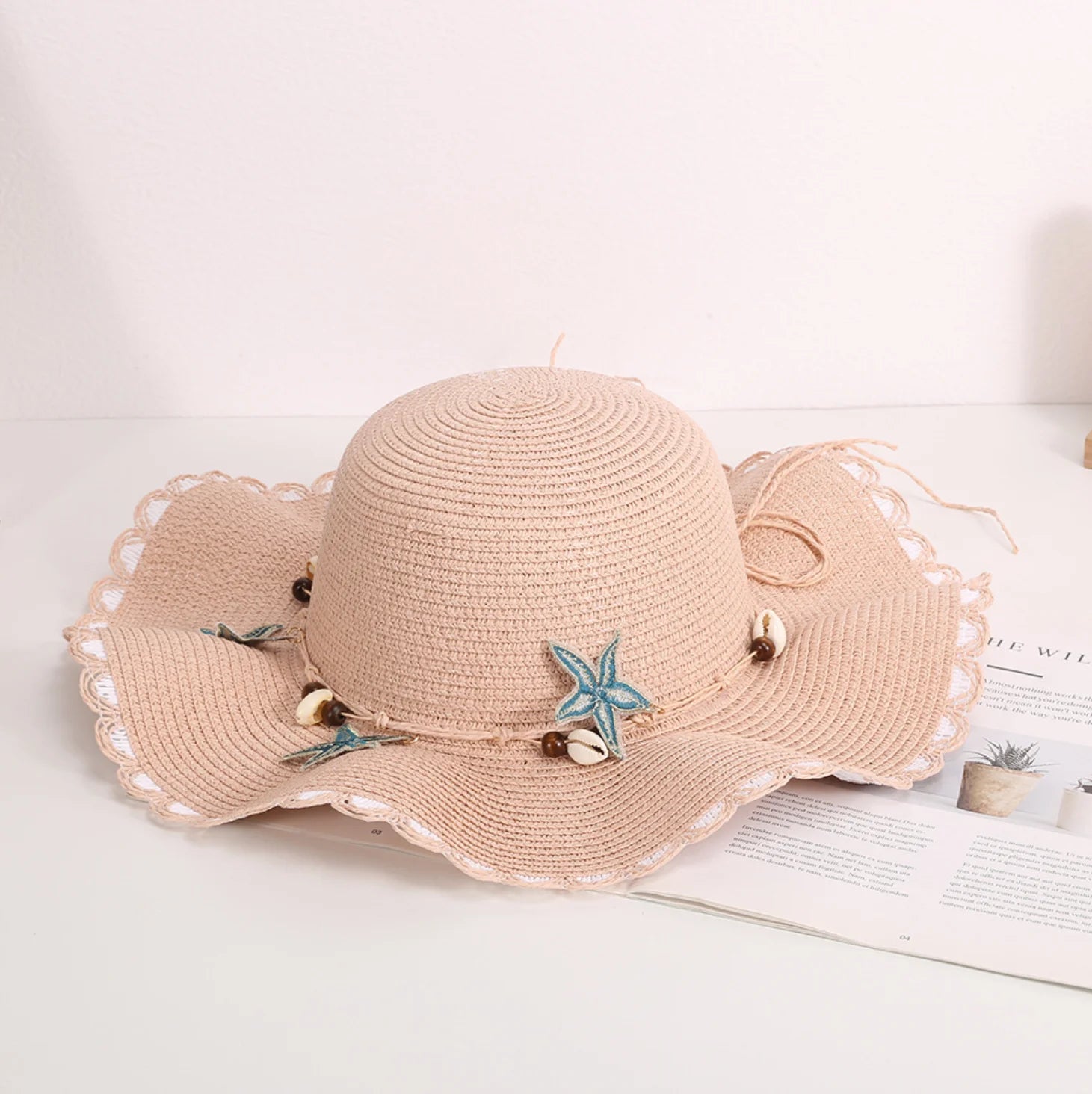 Wide-Brimmed Straw Hat