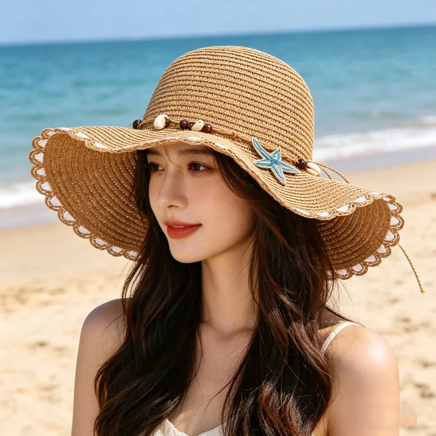 Wide-Brimmed Straw Hat