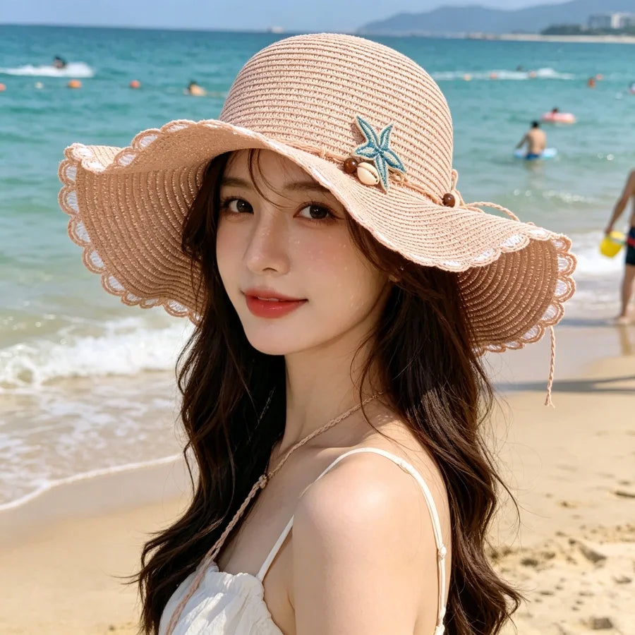 Wide-Brimmed Straw Hat