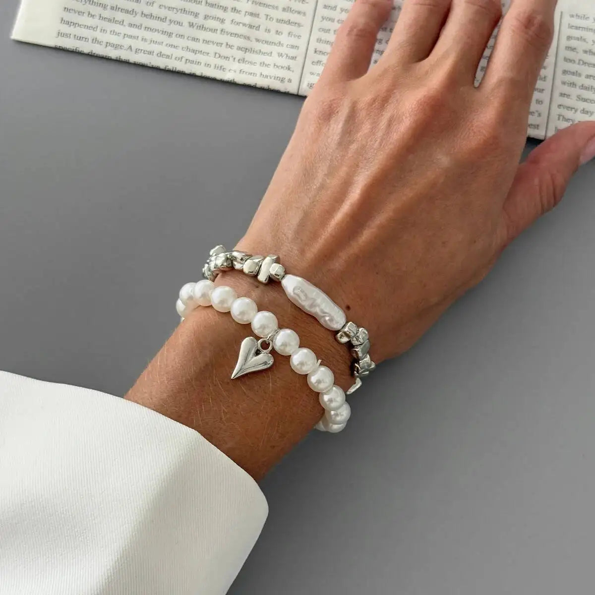 2Pcs Pearl Bracelet