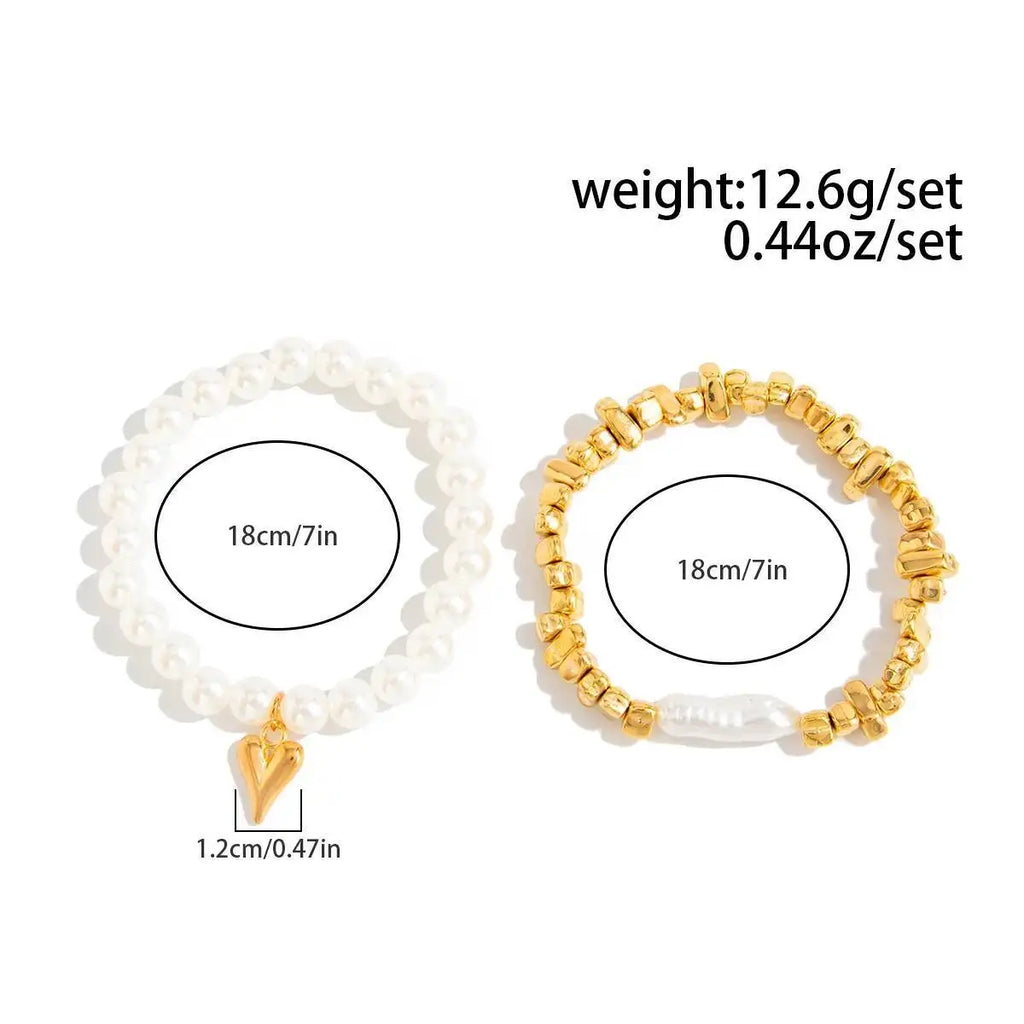 2Pcs Pearl Bracelet