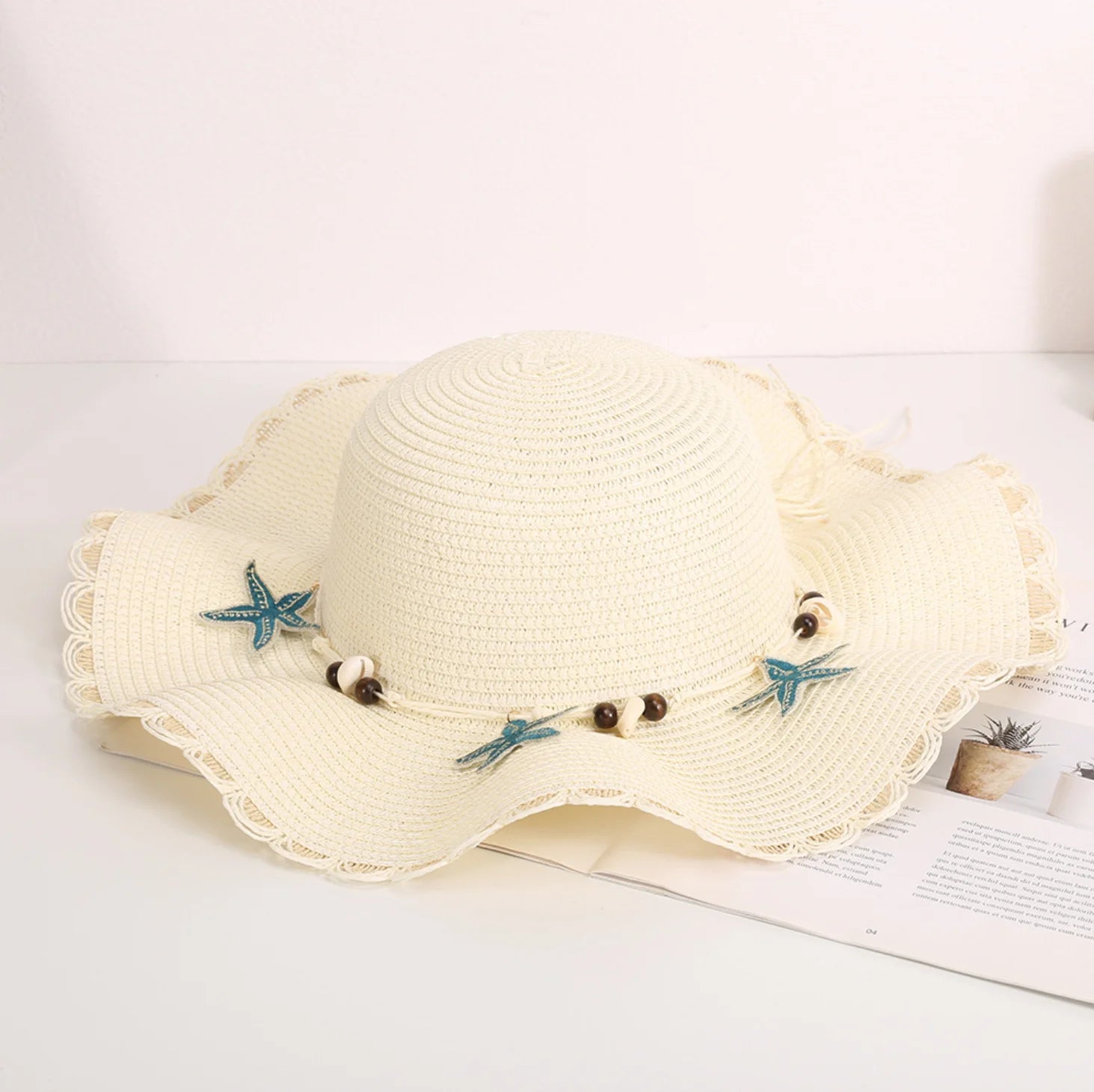 Wide-Brimmed Straw Hat