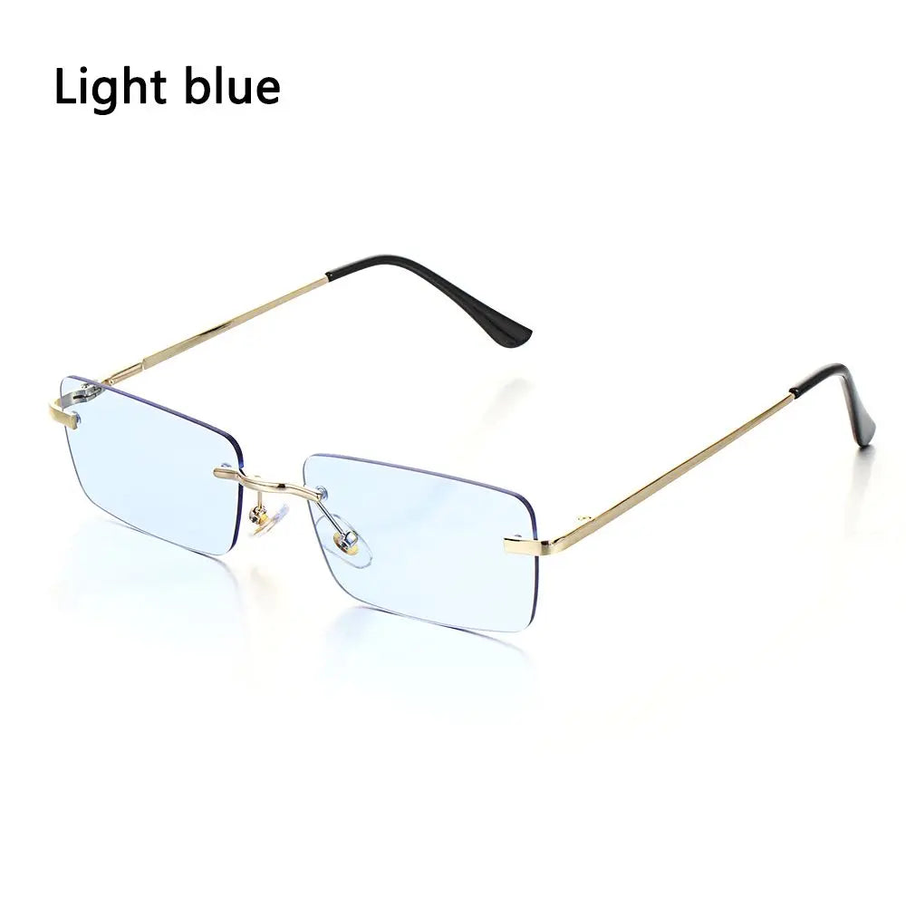 Rimless Rectangle Sun Glasses