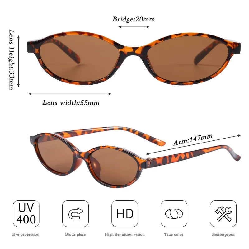 Retro Women's Leopard Brown Sunglasses